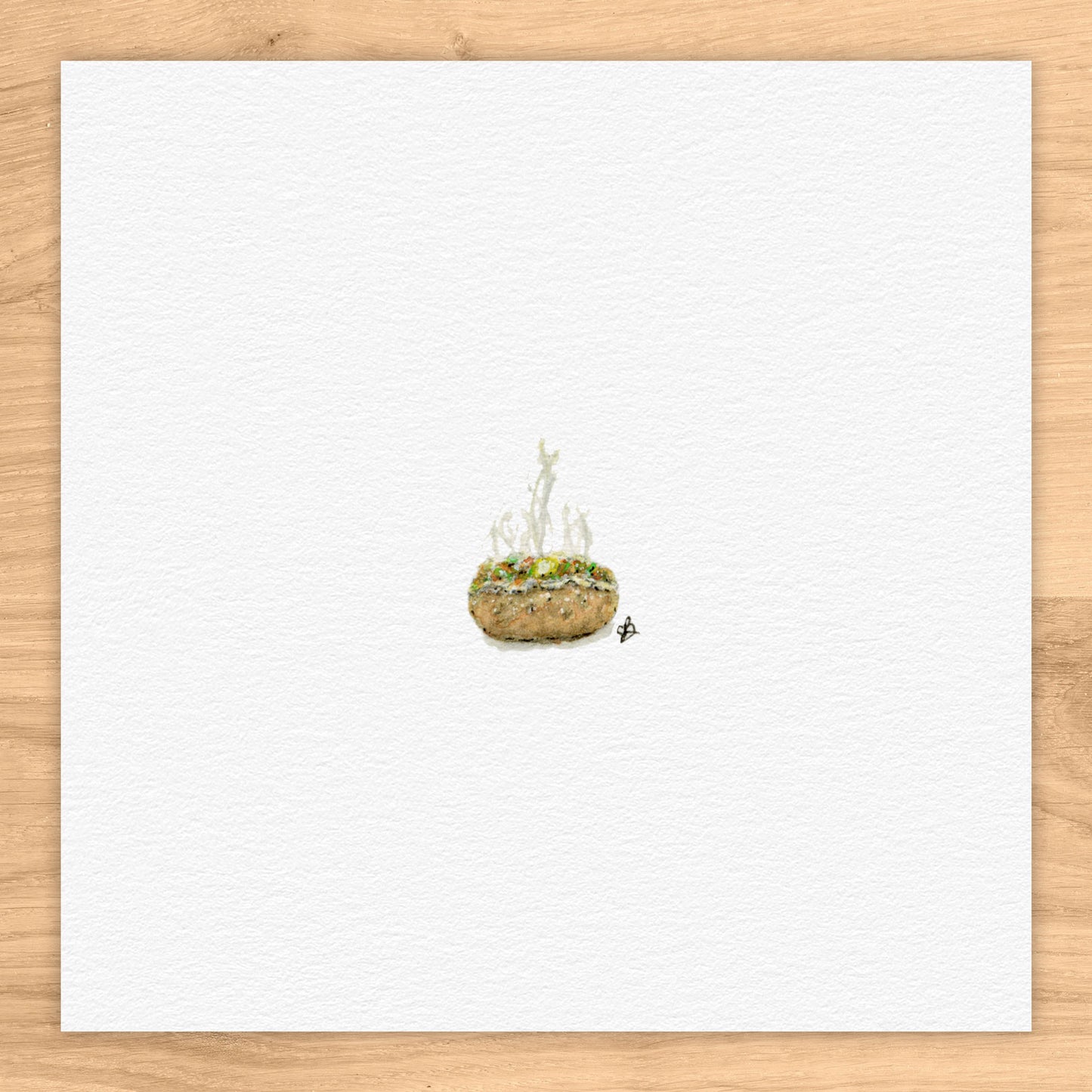 Baked Potato Watercolor Print