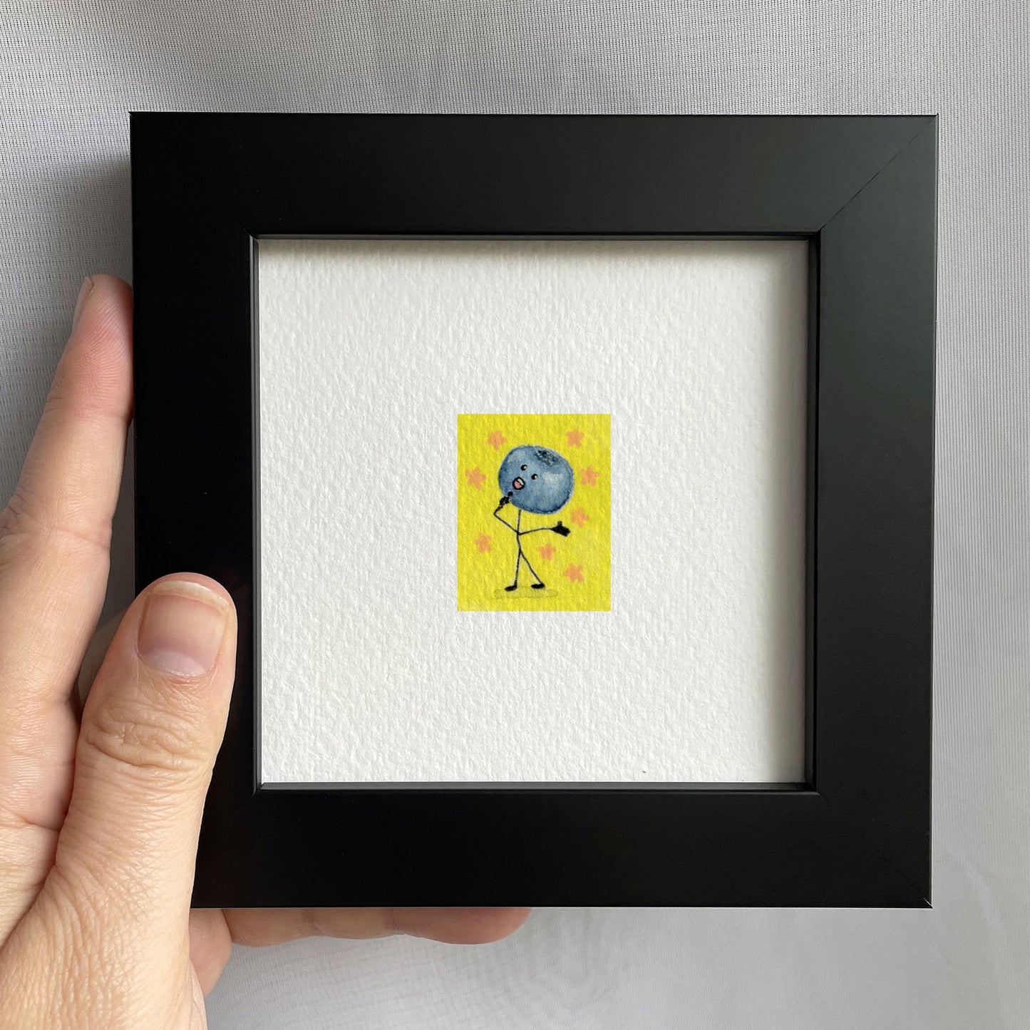 Blueberry Singer Watercolor Print
