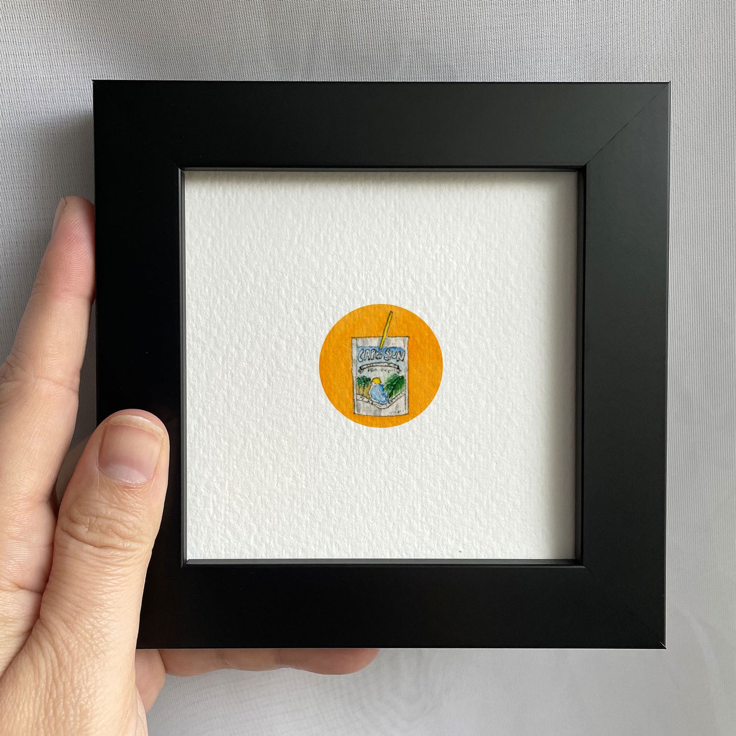Teeny Capri Sun in Fish Bowl Watercolor Print