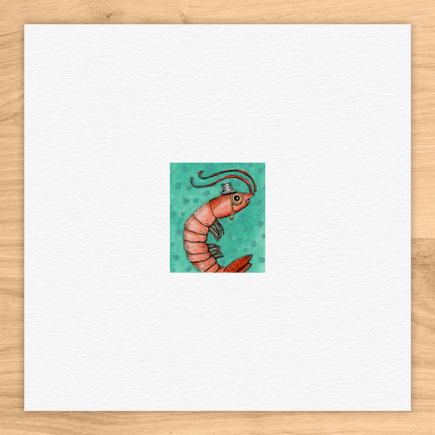 Clever Shrimp Watercolor Print