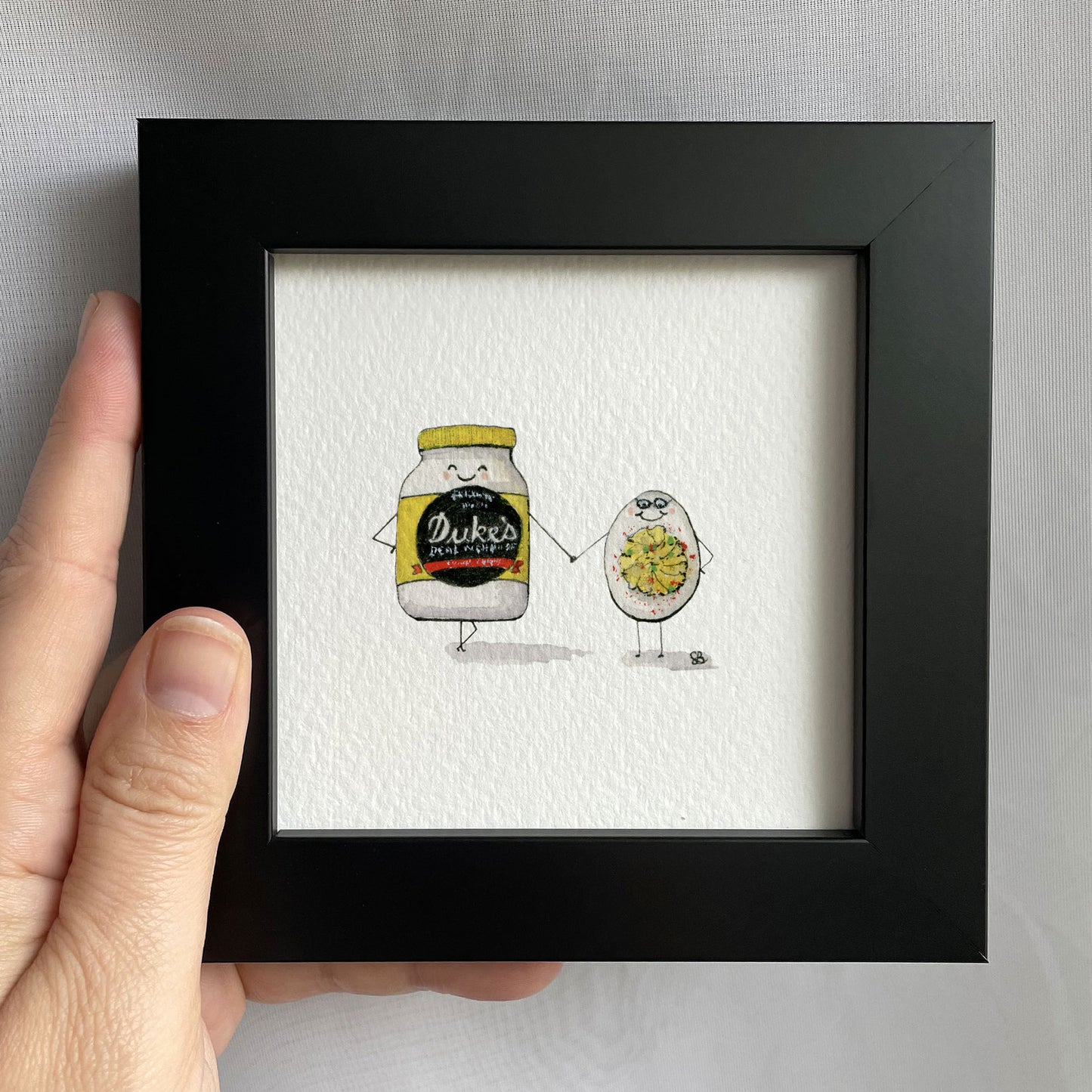 Duke's Friendship Tiny Art Watercolor Print