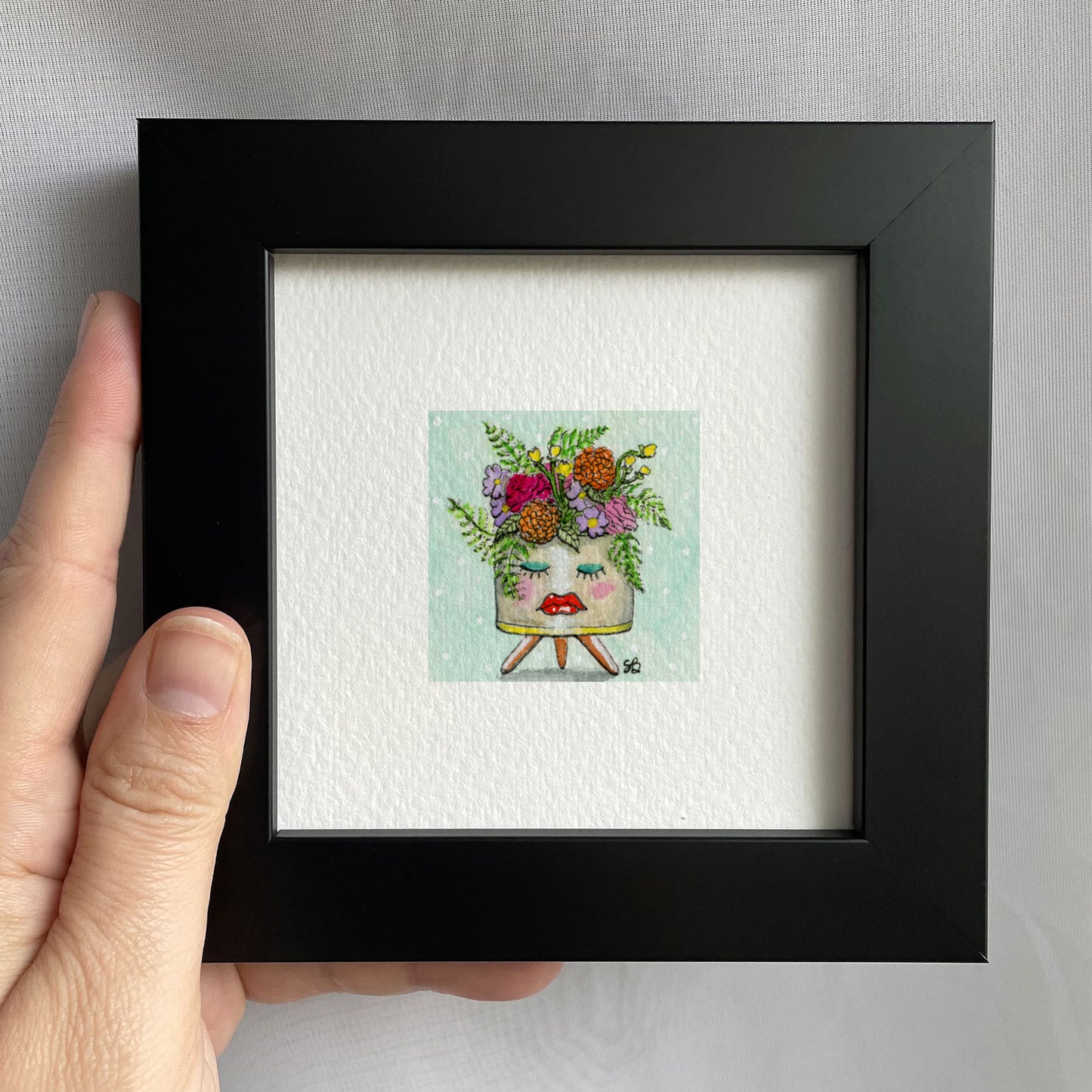 Face Planter Tiny Art Watercolor Print