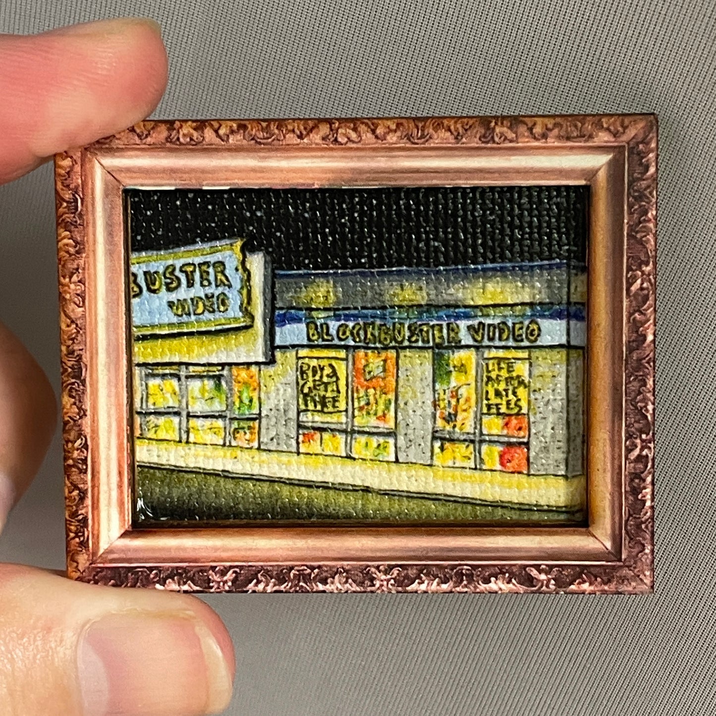 Blockbuster Video Framed Canvas Print Magnet Tiny Art