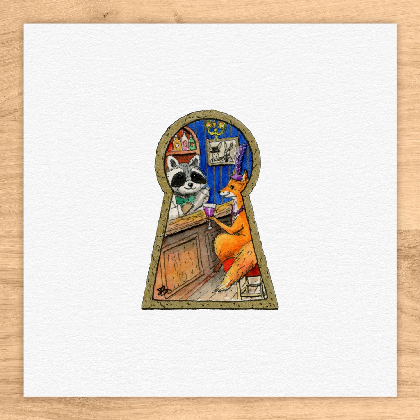Keyhole Speakeasy Watercolor Print