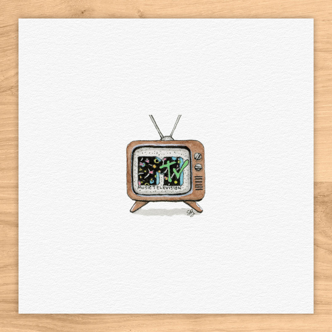 MTV TV Tiny Art Watercolor Print