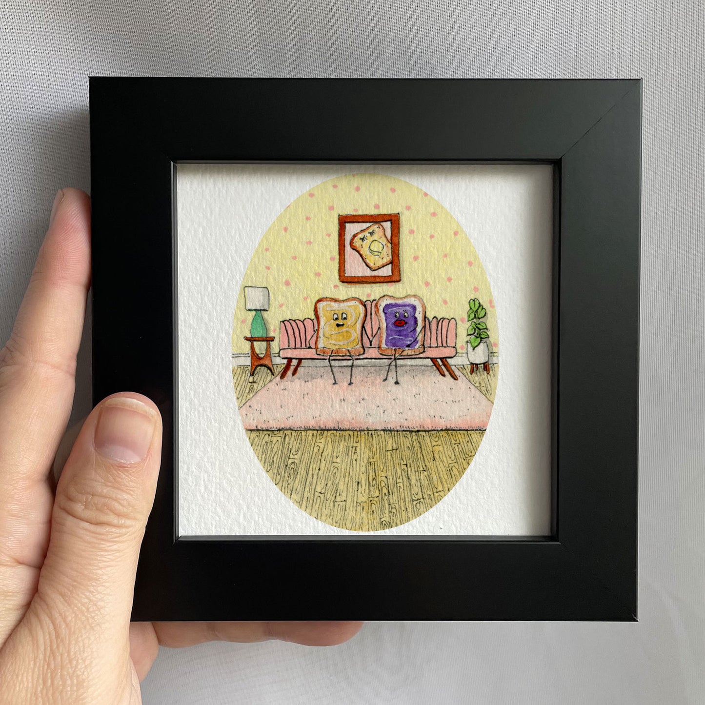 PB&J Love Tiny Art Watercolor Print