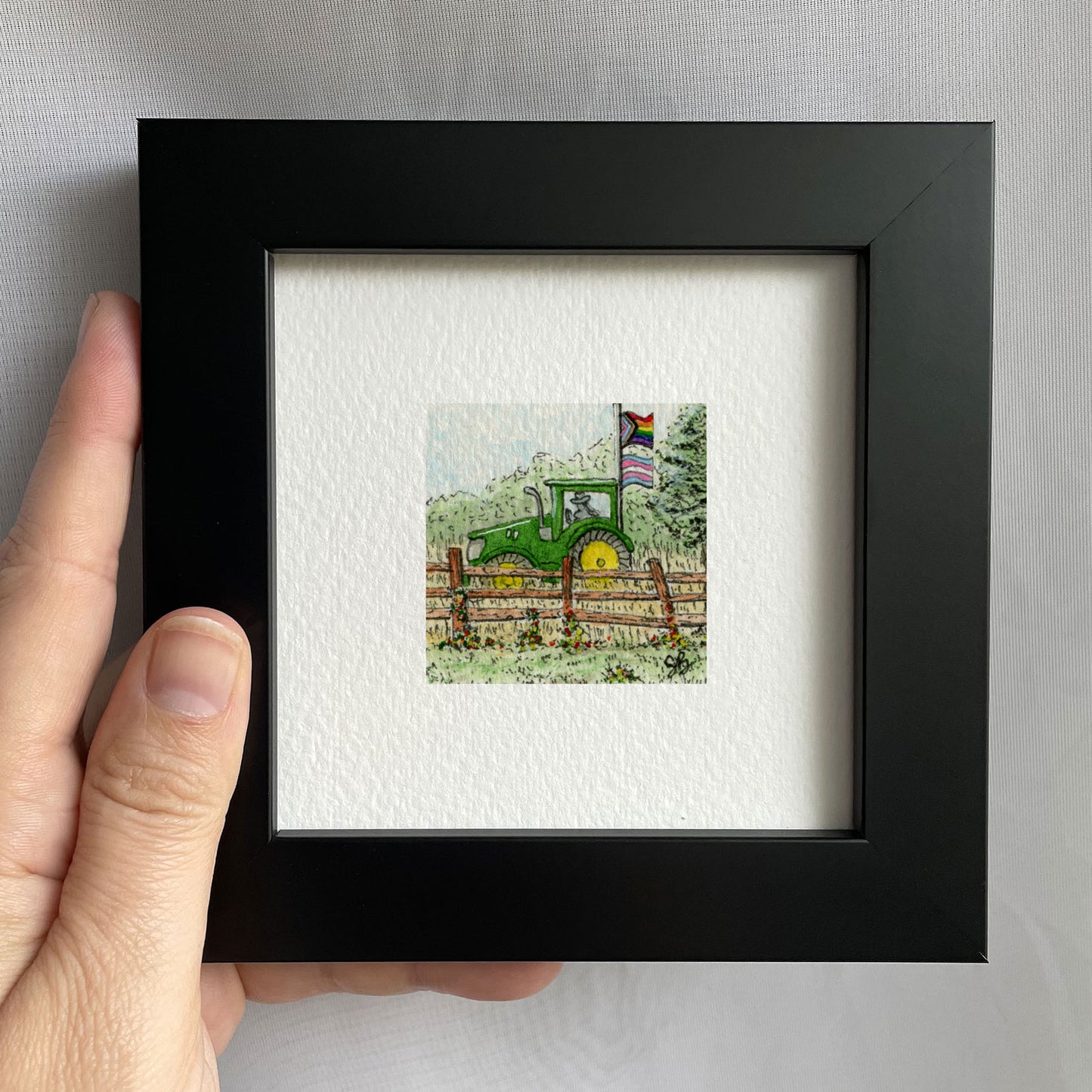 Pride Tractor Watercolor Print