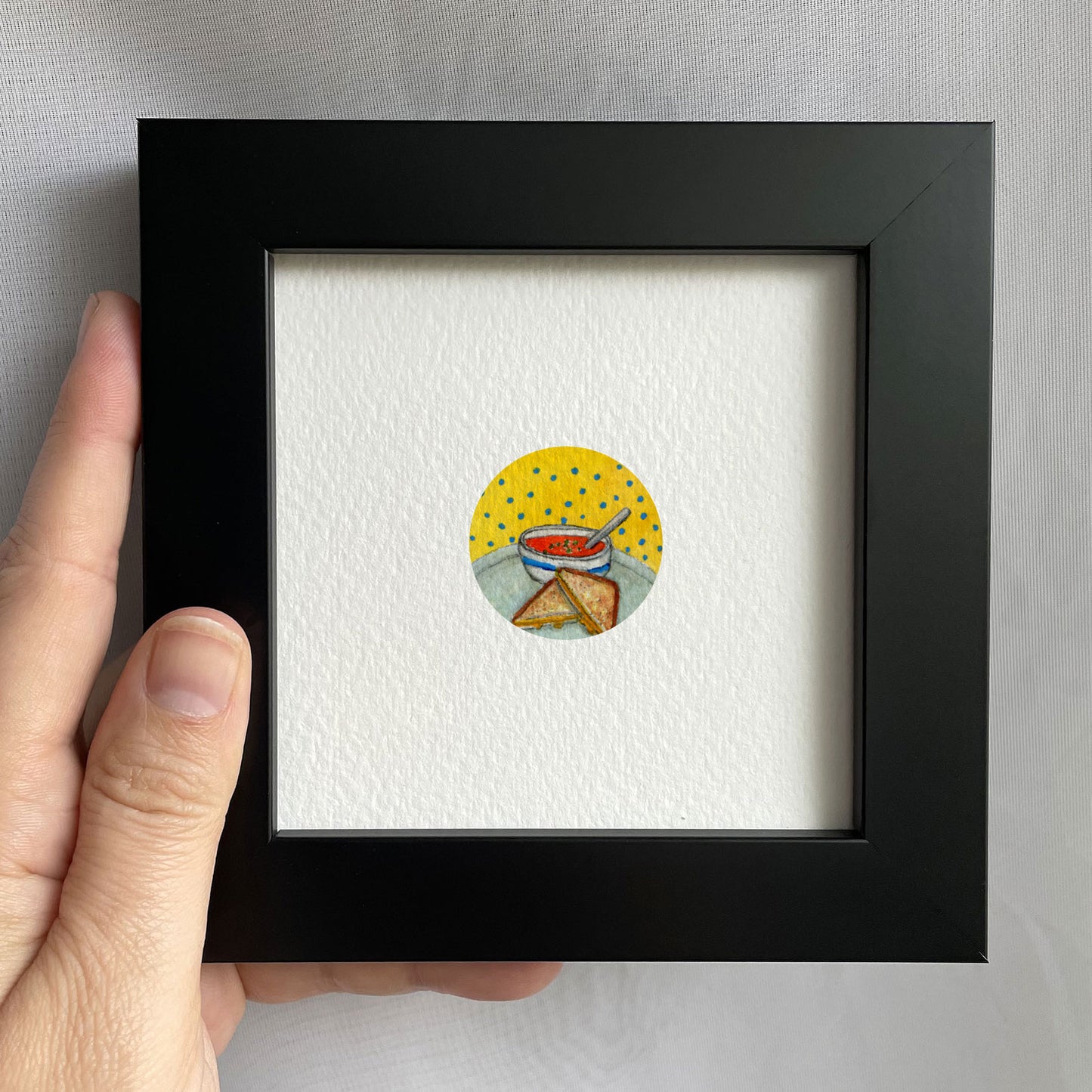 Tomato Soup and Grilled Cheese Watercolor Print