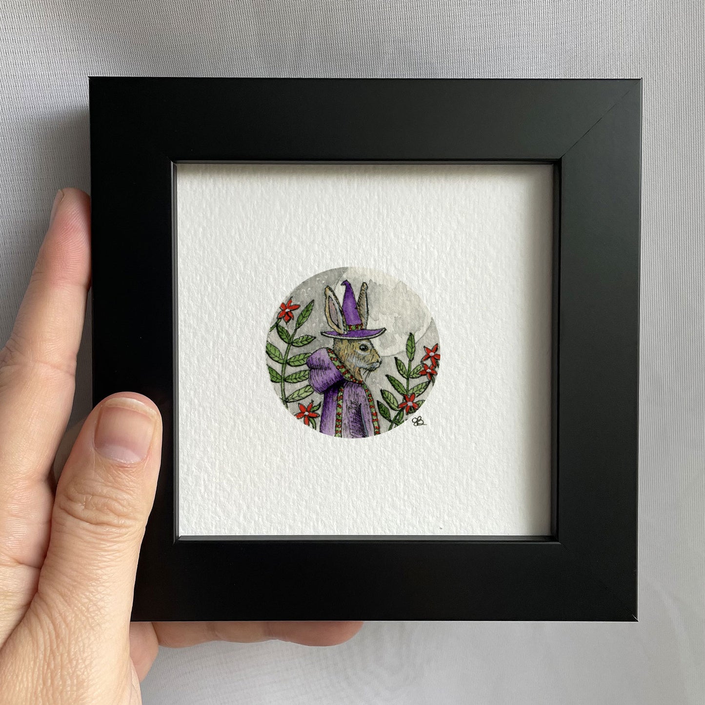 Witchy Hare Watercolor Print