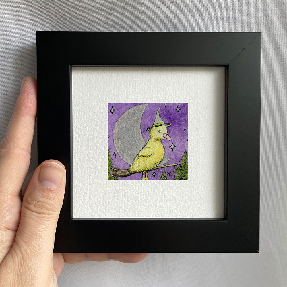 Witchy Duckling Watercolor Print