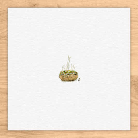 Baked Potato Watercolor Print