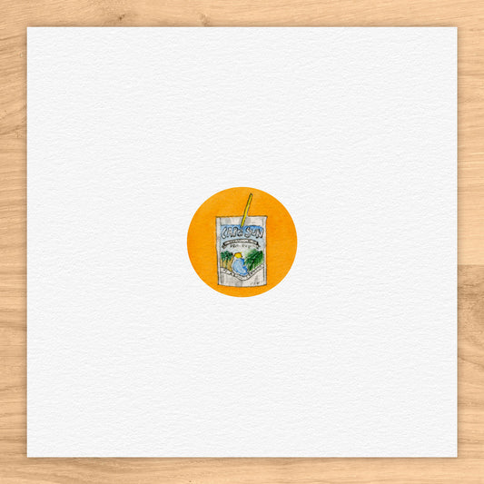 Teeny Capri Sun in Fish Bowl Watercolor Print