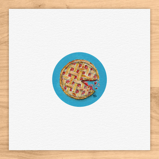 Sweet Cherry Pie Watercolor Print