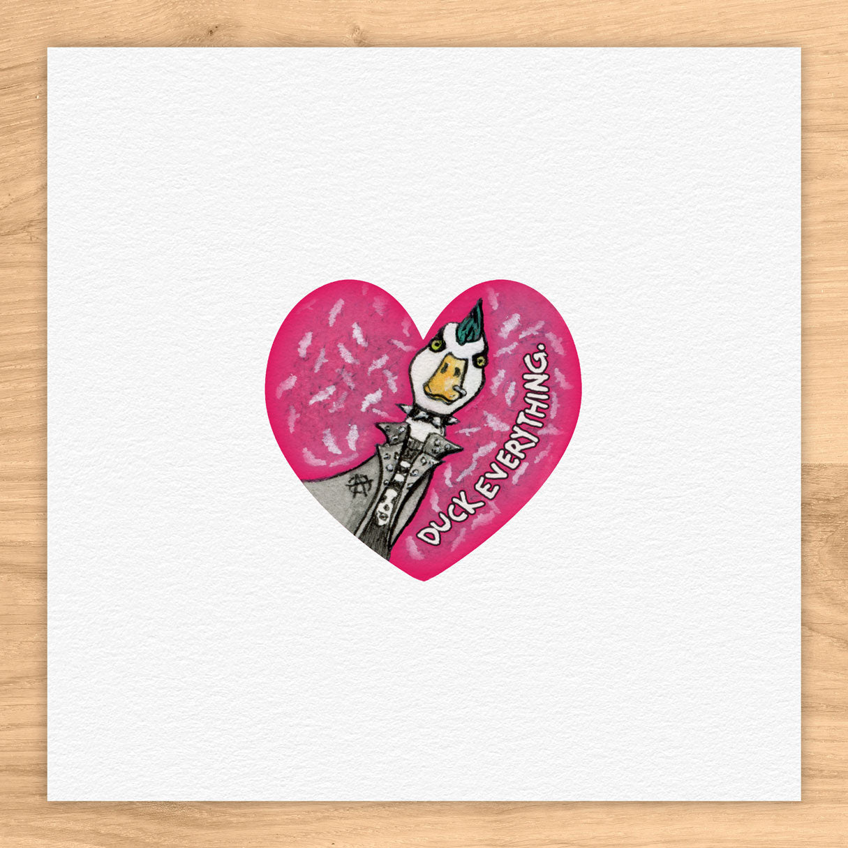 Duck Everything Tiny Art Watercolor Print