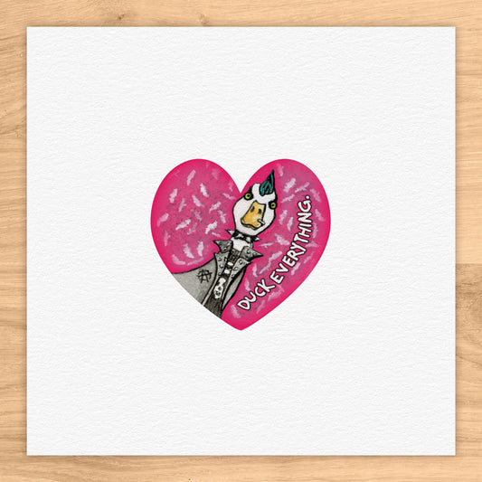 Duck Everything Tiny Art Watercolor Print