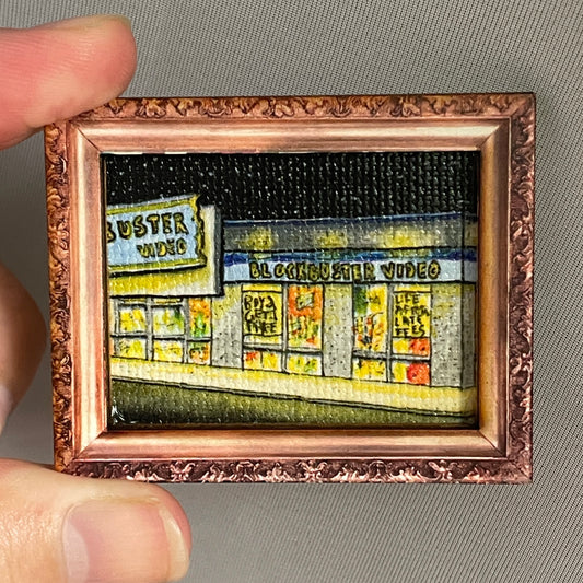 Blockbuster Video Framed Canvas Print Magnet Tiny Art