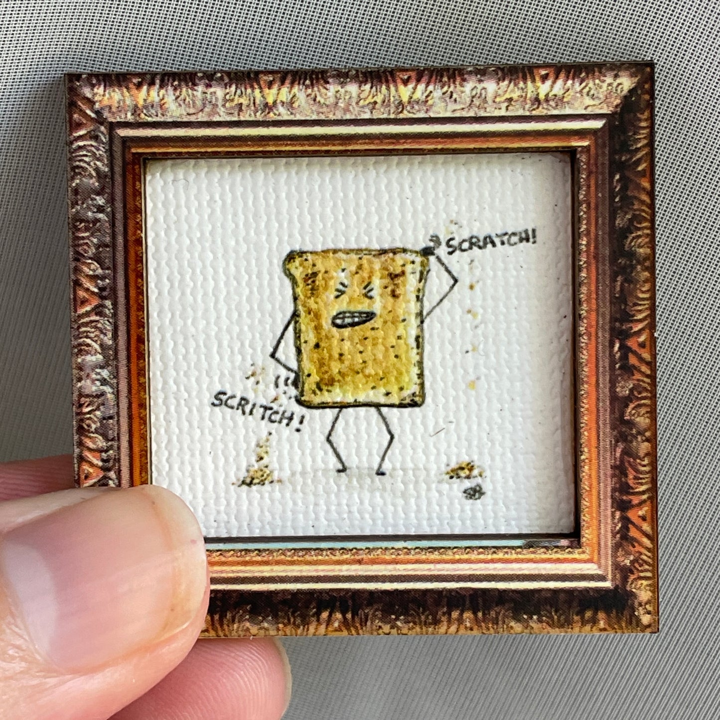 Life of Toast Canvas Print Framed Magnet Tiny Art
