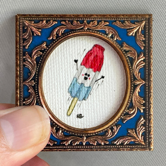 Rocket Pop Framed Canvas Print Magnet Tiny Art