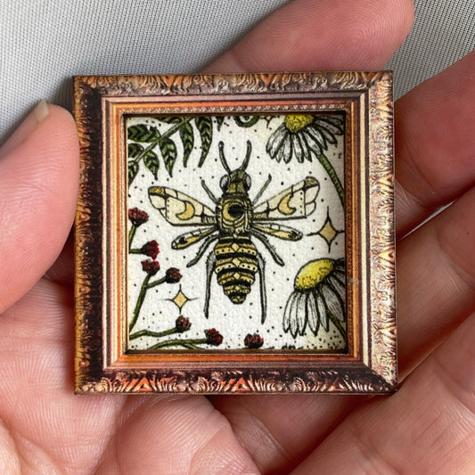 Celestial Bee Framed Magnet Tiny Art