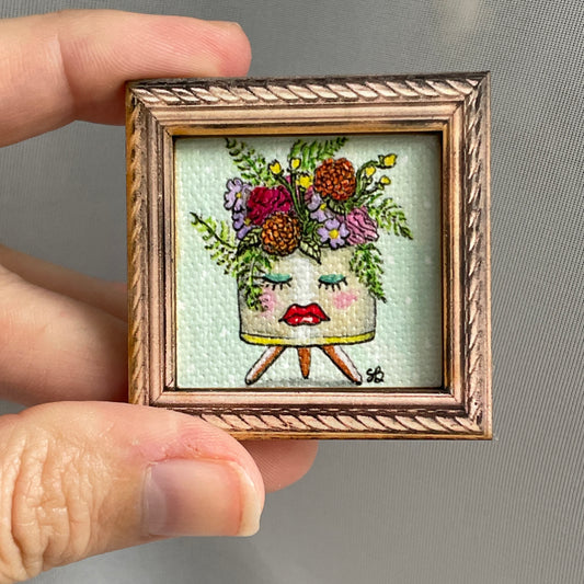 Face Planter Canvas Print Framed Magnet Tiny Art