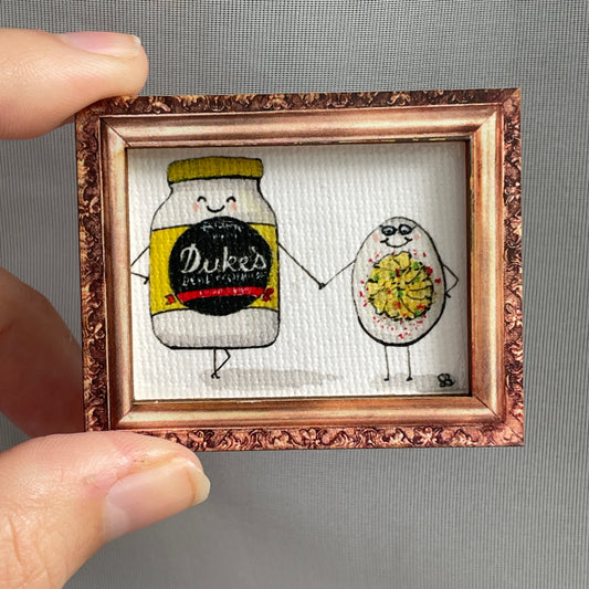 Duke's Friendship Framed Canvas Print Magnet Tiny Art