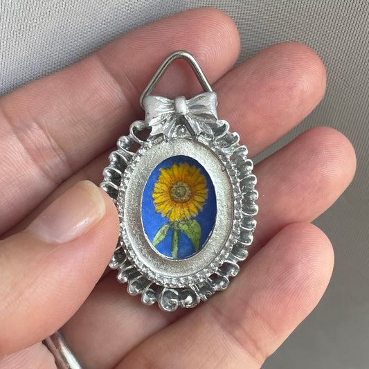 Sunflower TEENY Art Original Watercolor Painting