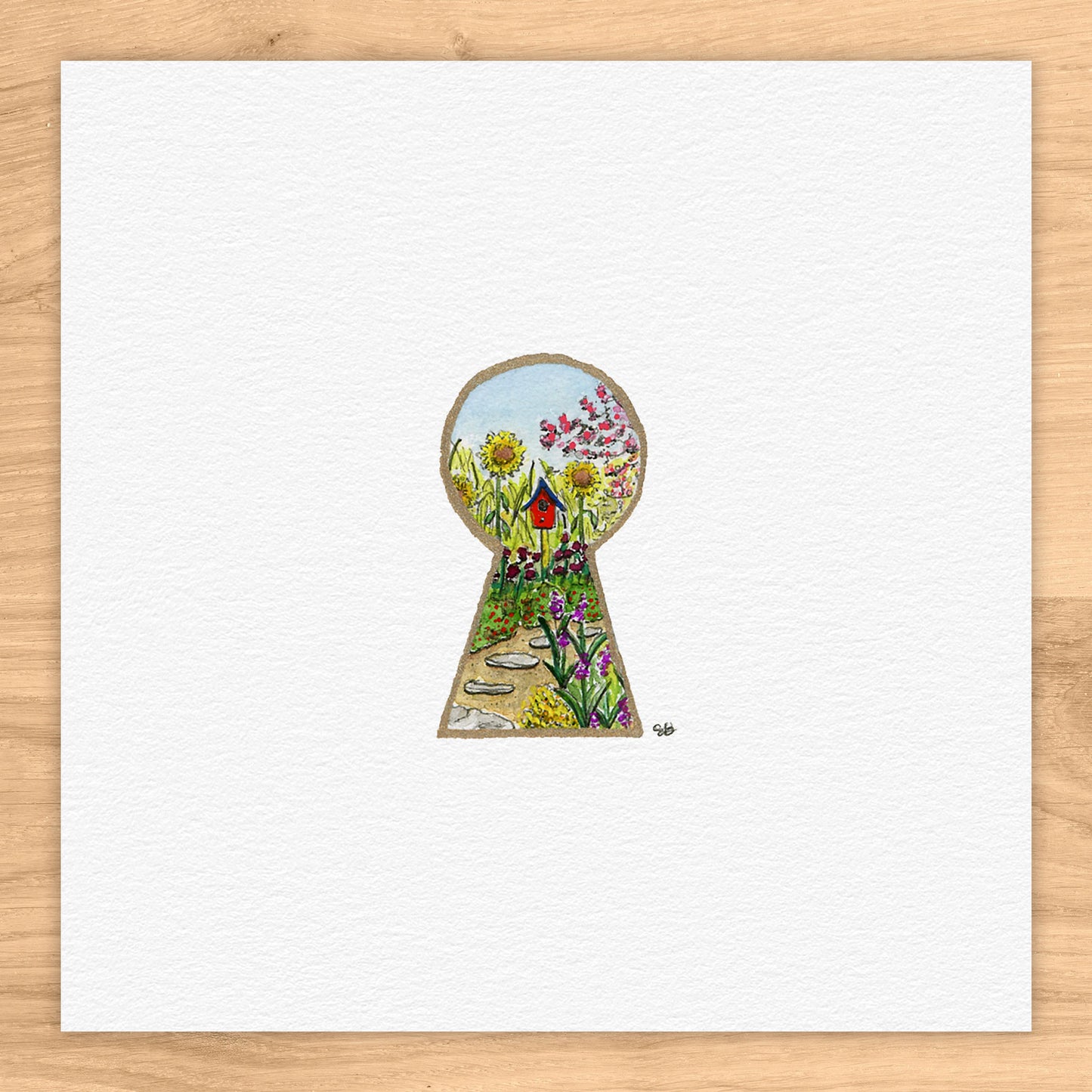 Keyhole Garden Watercolor Print