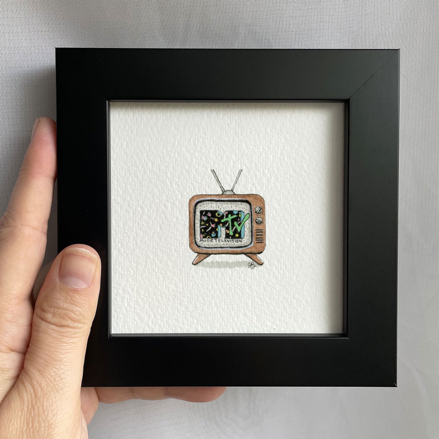MTV TV Tiny Art Watercolor Print
