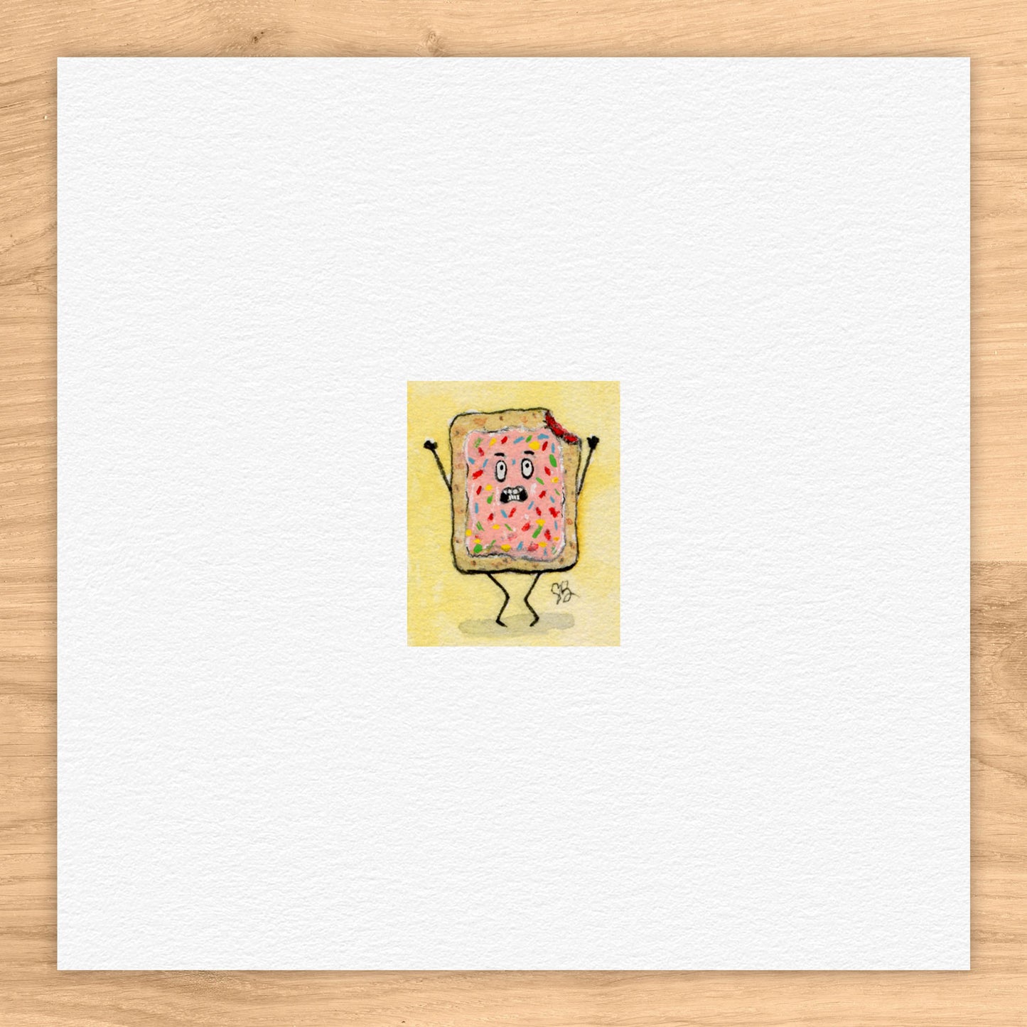 Devastated Pop-Tart Tiny Art Watercolor Print