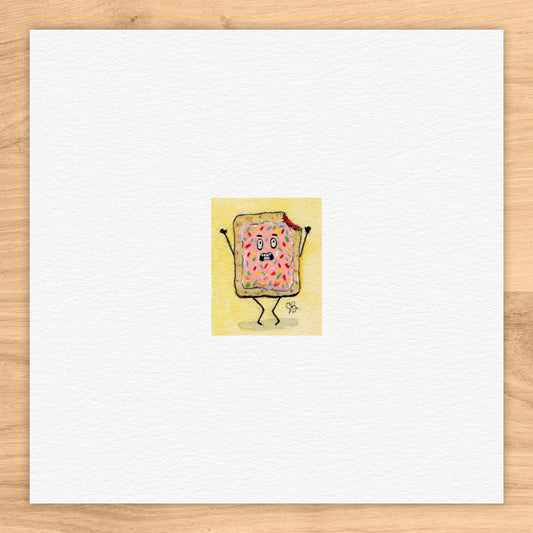 Devastated Pop-Tart Tiny Art Watercolor Print