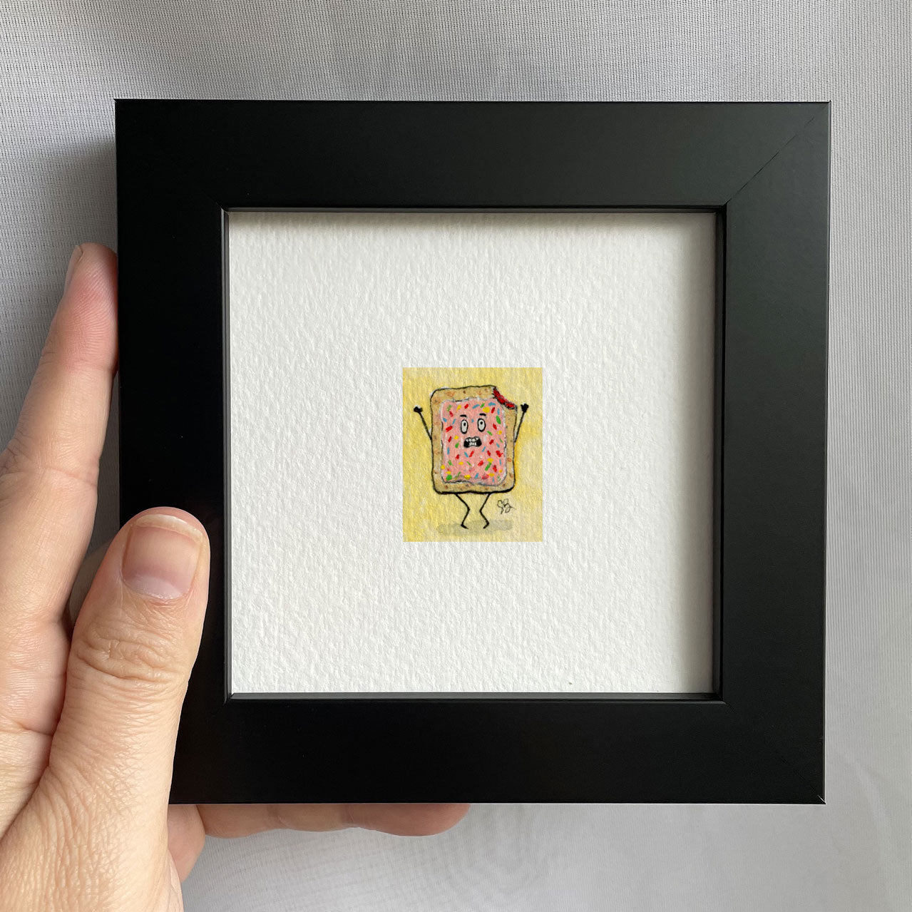 Devastated Pop-Tart Tiny Art Watercolor Print