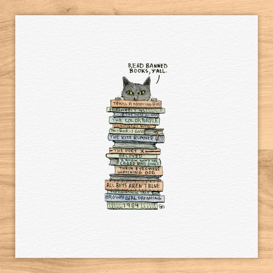 Read Banned Books, Y'all Watercolor Print