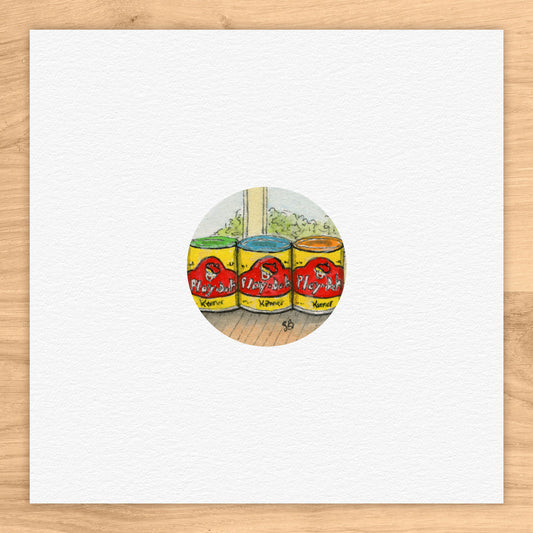 Vintage Play-Doh Tiny Art Watercolor Print