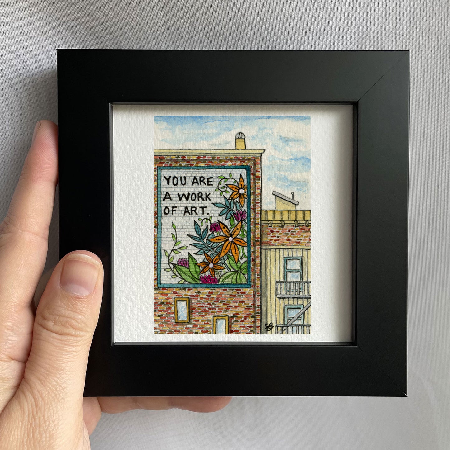 Work of Art Tiny Art Watercolor Print