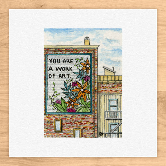 Work of Art Tiny Art Watercolor Print