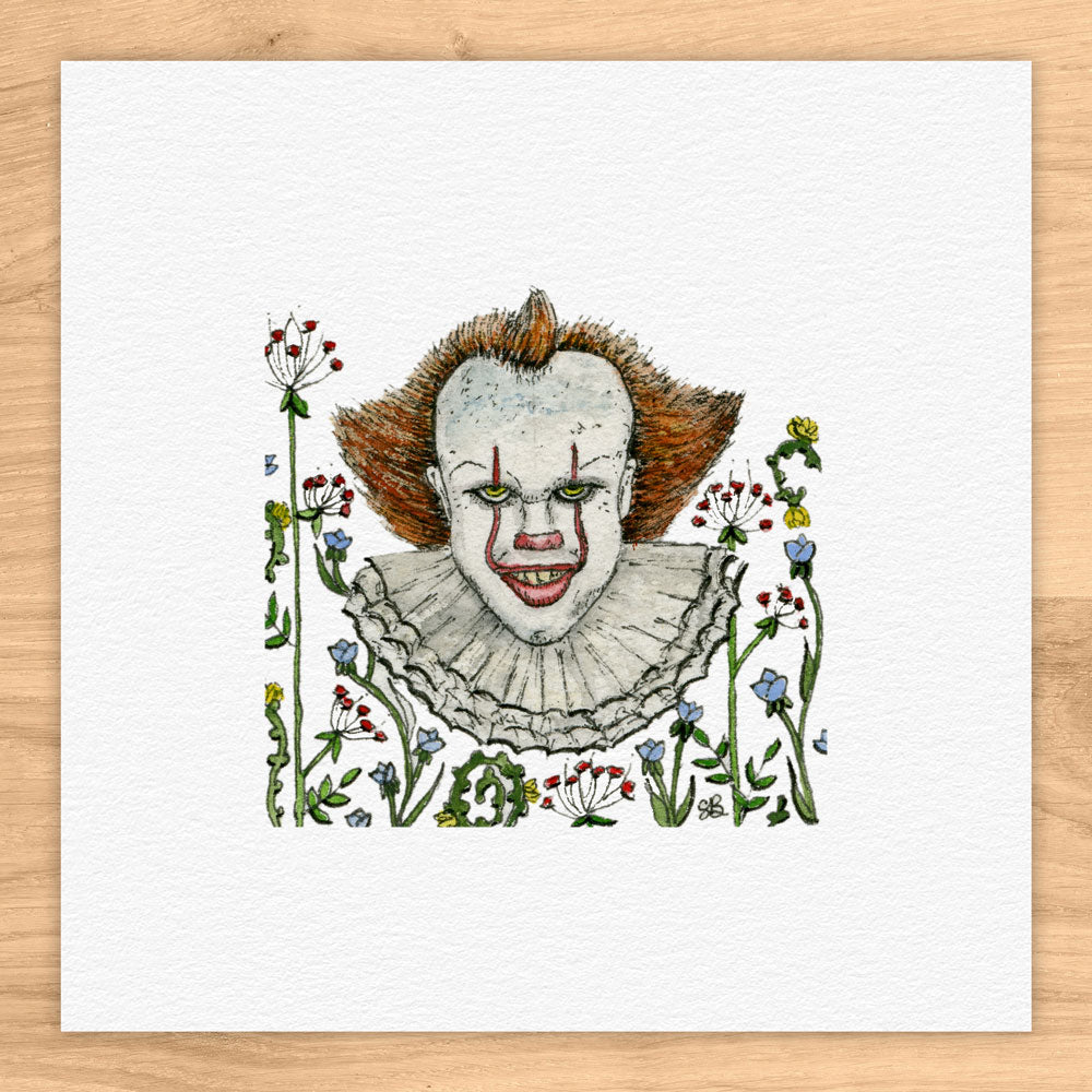 Floral Pennywise Watercolor Print