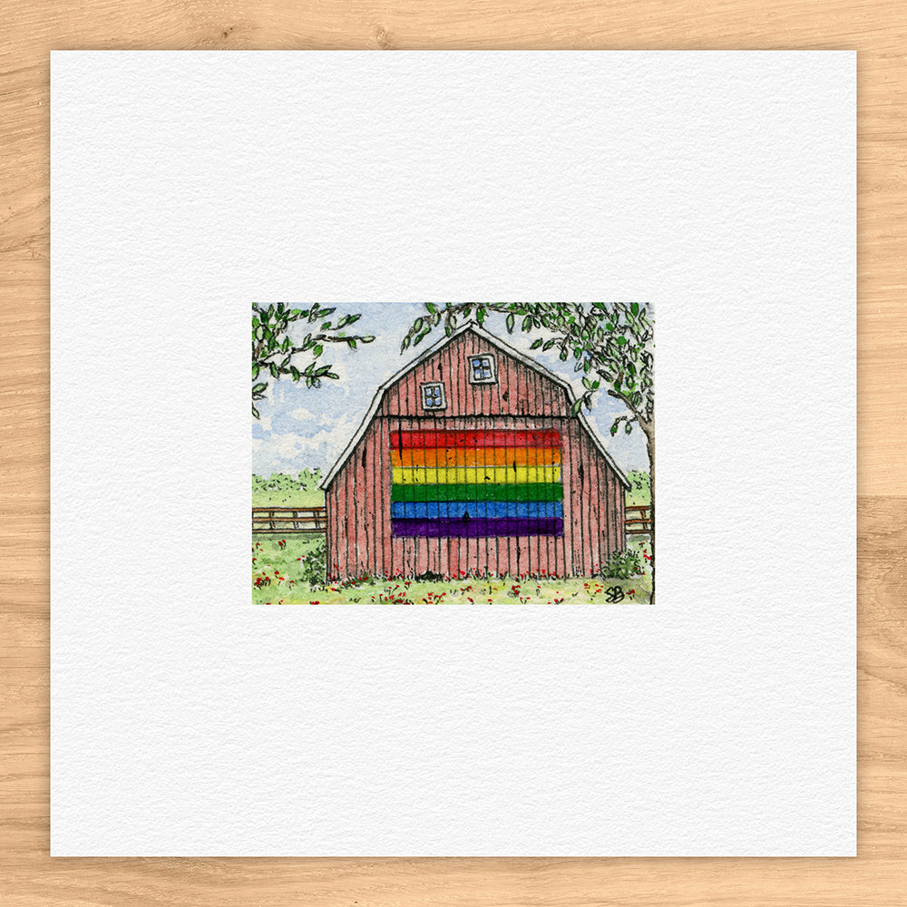 Pride Barn Watercolor Print