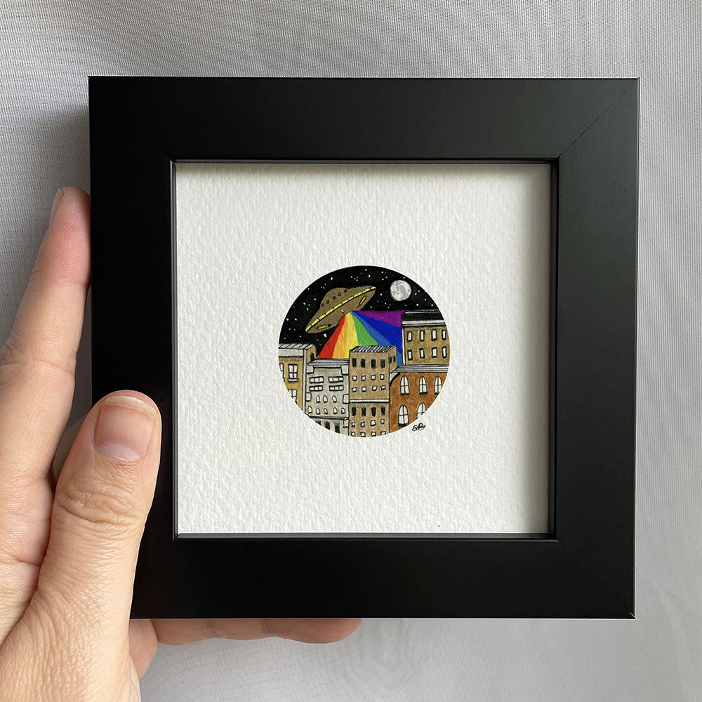 UFO of Love Watercolor Print