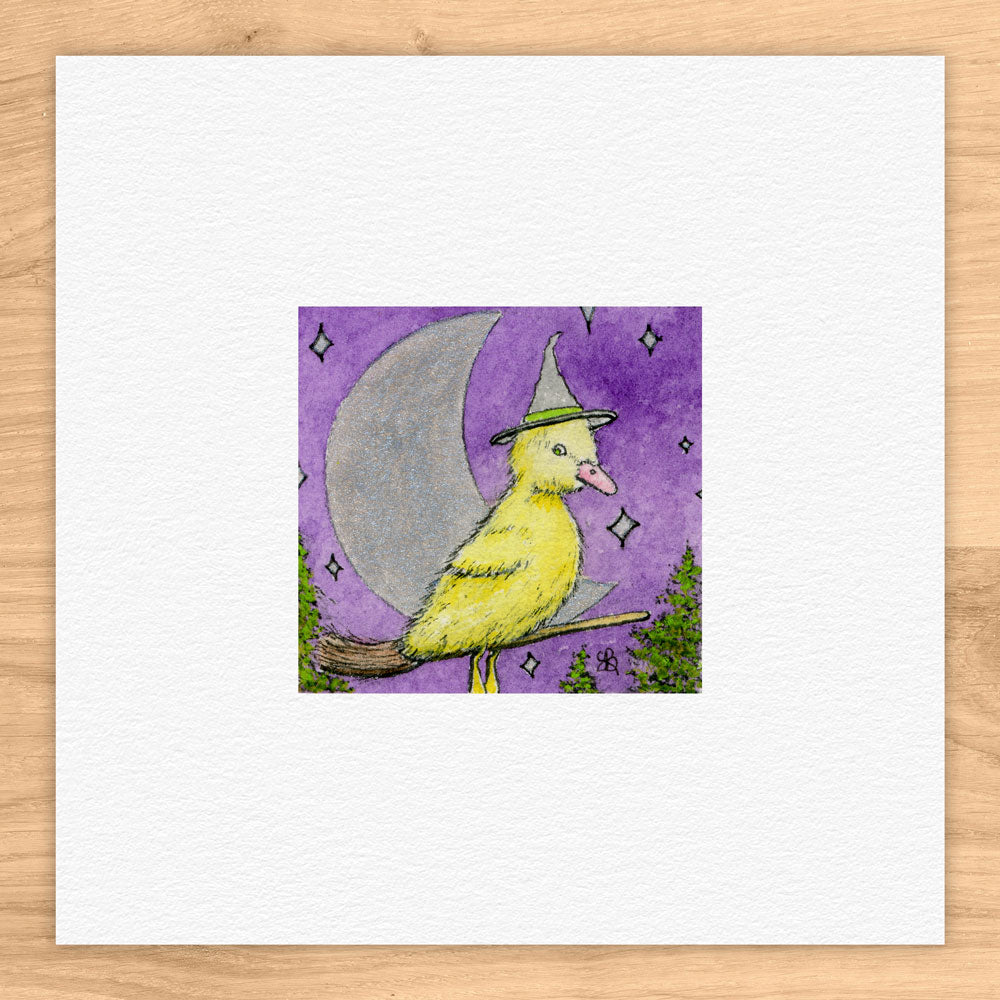 Witchy Duckling Watercolor Print